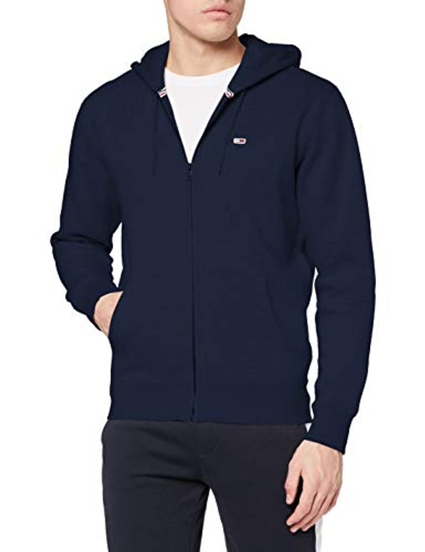 Fashion Tommy Jeans Fleece Zip Hoodie Sudadera con Cremallera Regular de Forro Polar