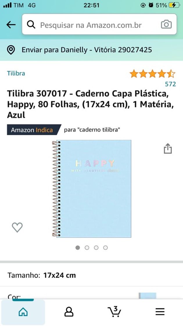 Fashion Caderno happy 