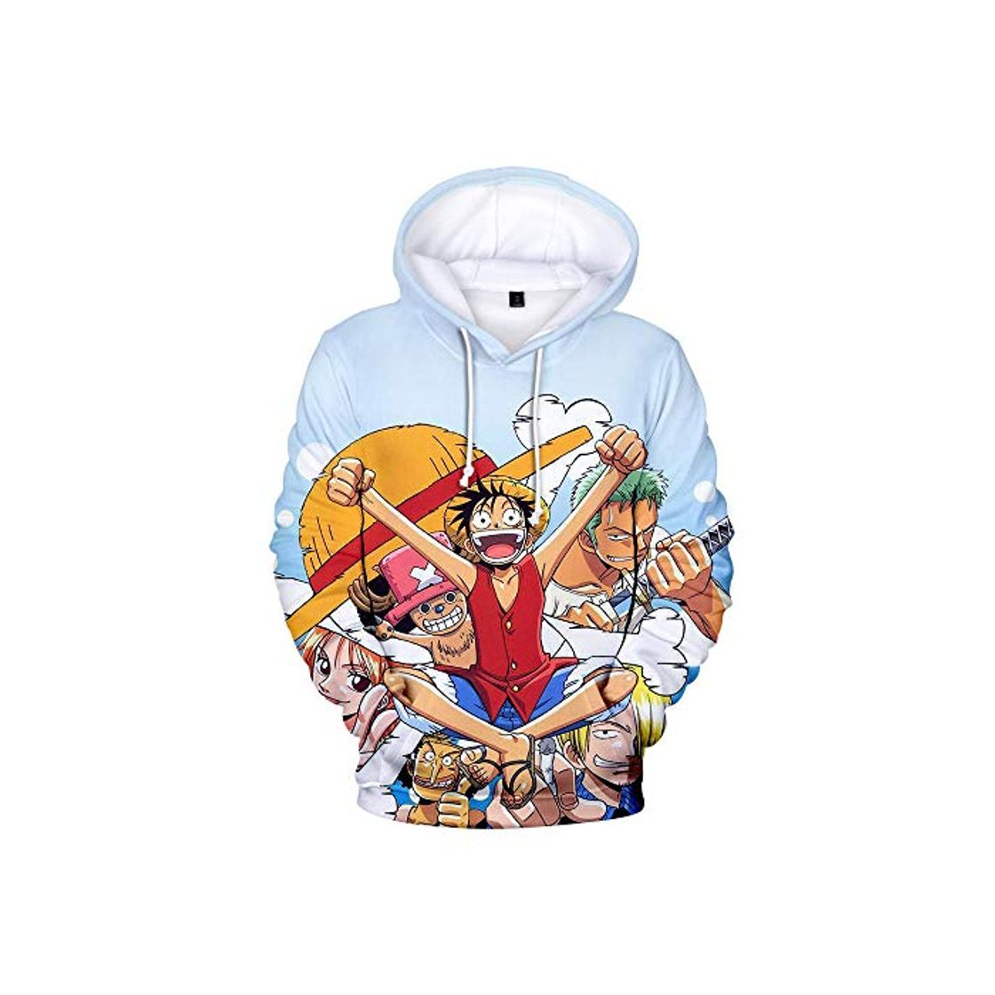 Fashion 2020 Sudadera con Capucha Blanca De Anime Luffy Sea Man Sudadera Japonesa