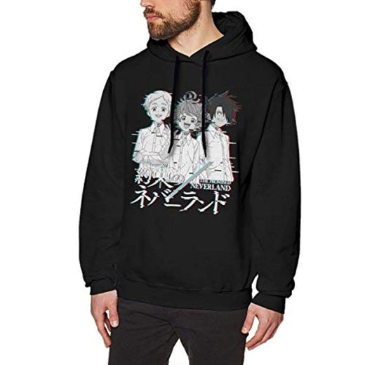 Hdadwy Anime The Promised Neverland Sudaderas con Capucha de Manga Larga para Hombre