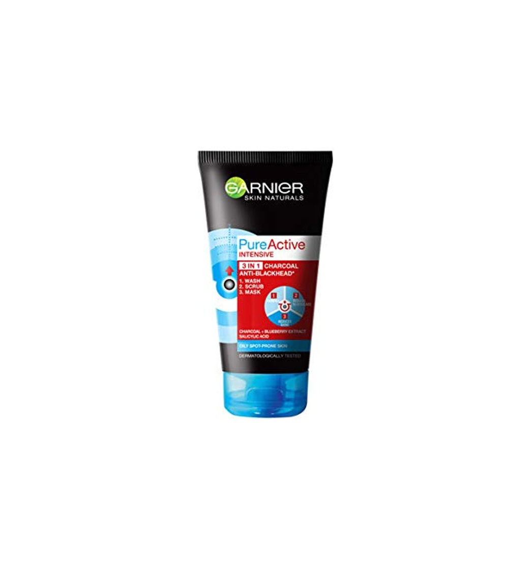 Product Garnier Skinactive Pureactive Gel Limpiador y Exfoliante Facial Carbón 3 en 1