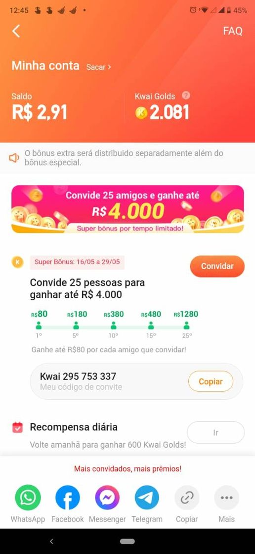 Moda Convide 25 amigos e ganhe ate 4.000 reais