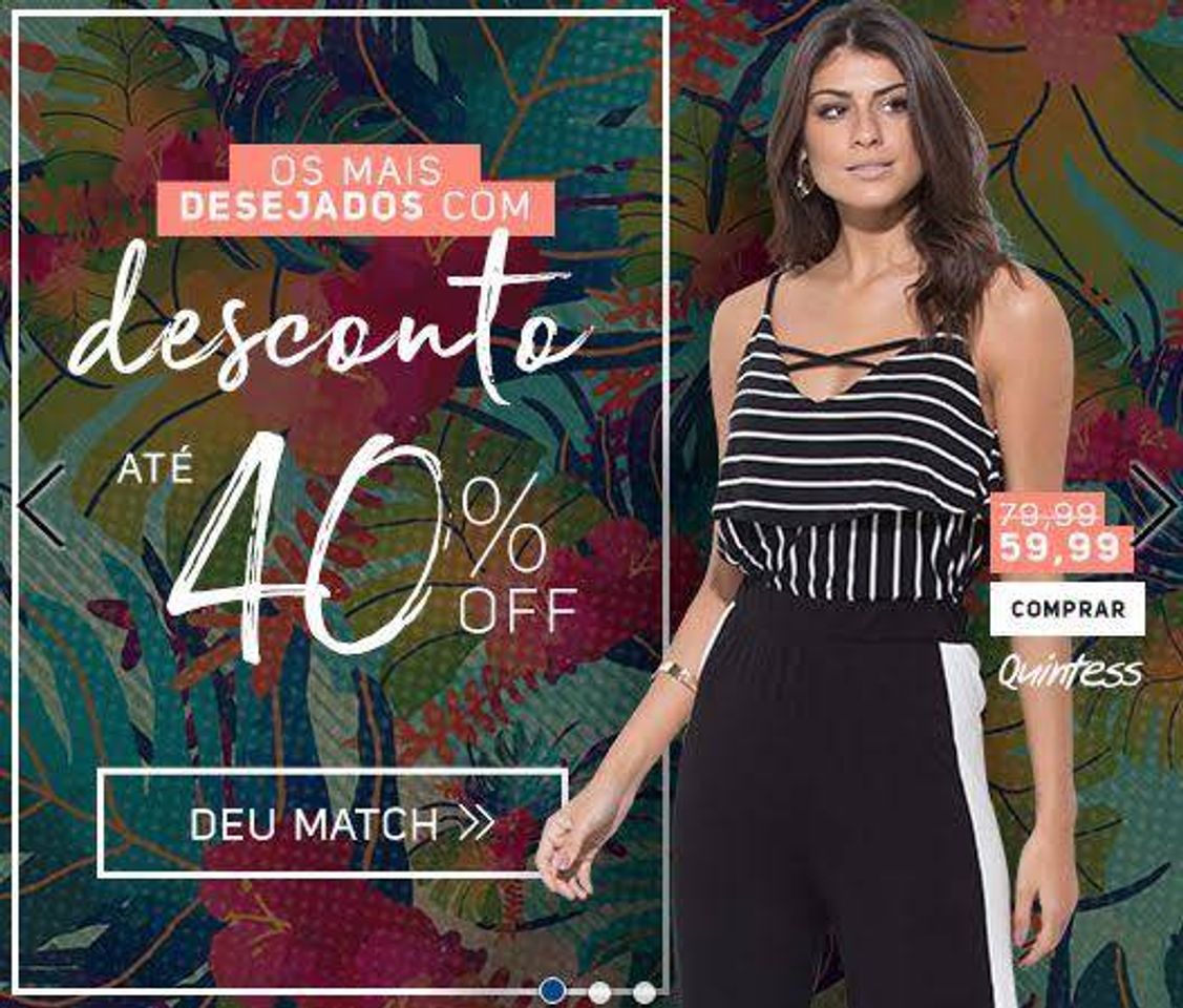 Moda 40% de desconto na roupa feminina