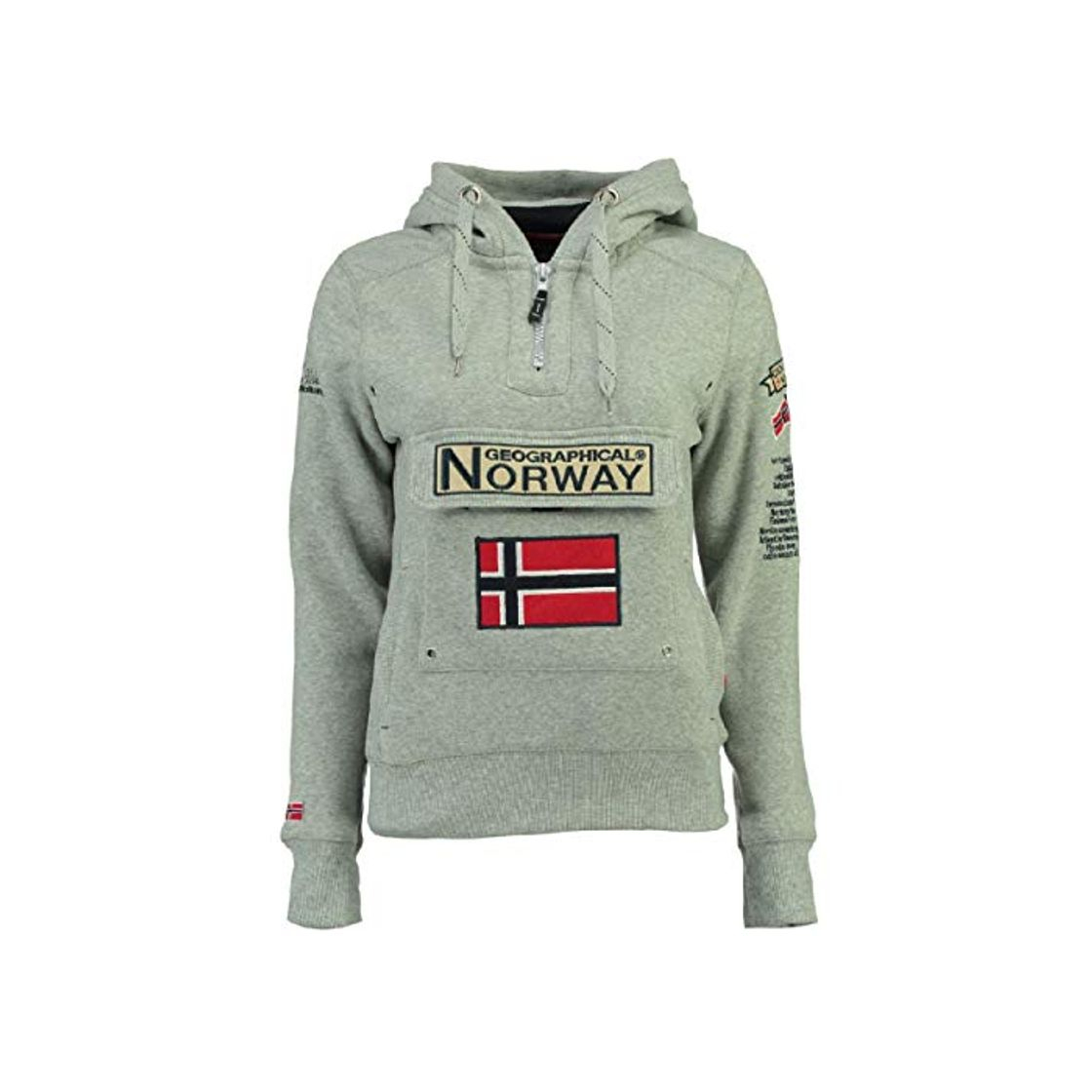 Moda Geographical Norway Sudadera GYMCLASS DE Mujer Gris Melange Talla M