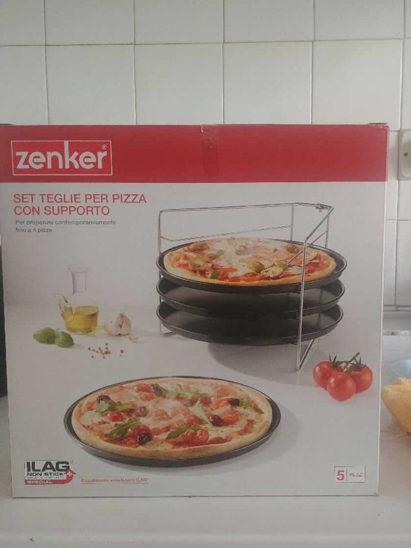 Productos 4 bandejas con soporte para hacer pizzas en el horno