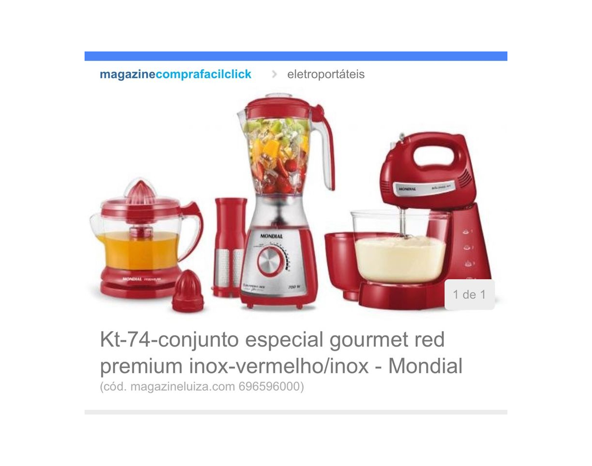 Producto Kit conjunto especial gourmet red premium inox