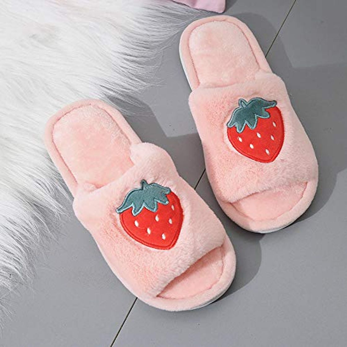 Social ypyrhh Casa Cálido Felpa Suave Invierno Pantuflas