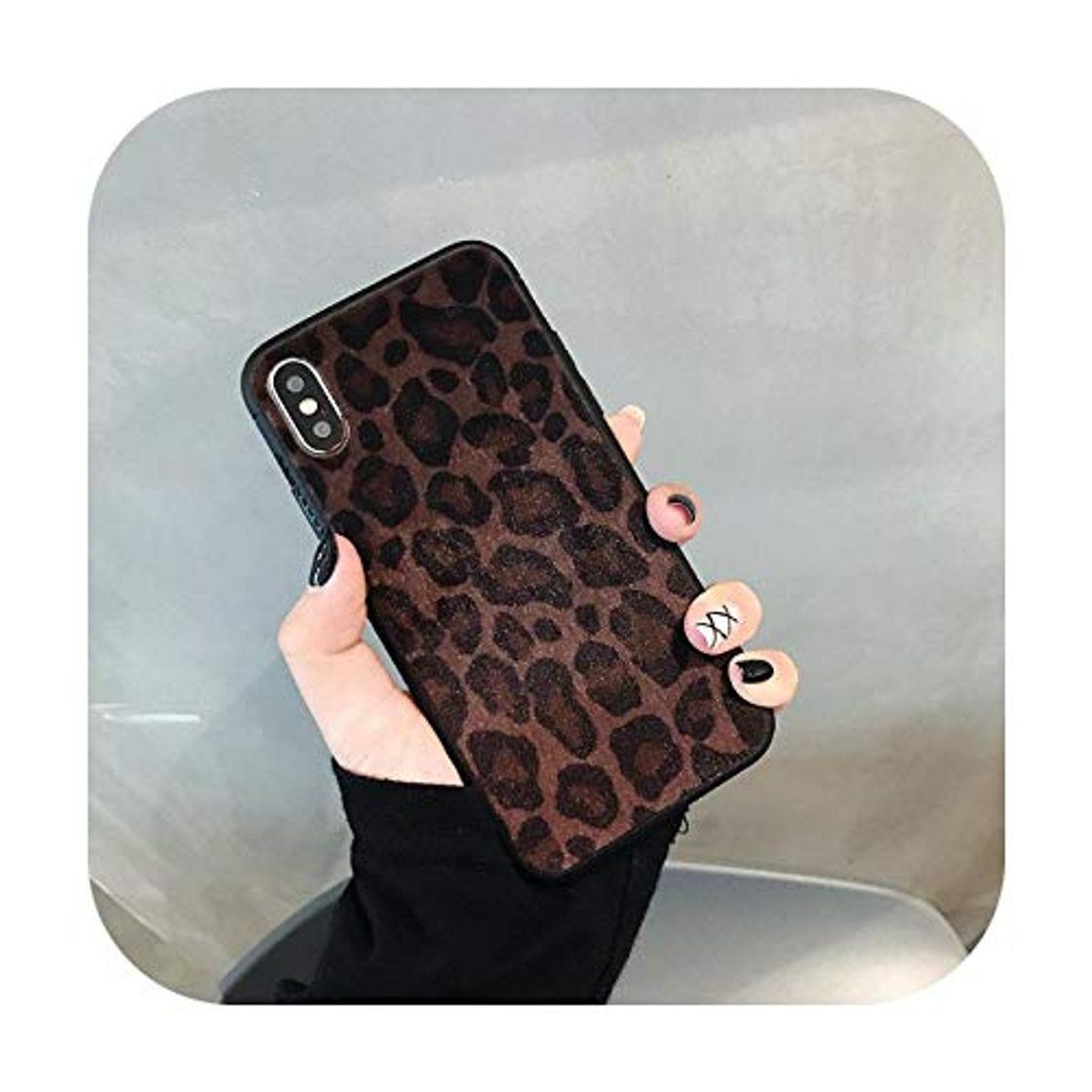 Electronic Phone cover Funda para iPhone 6 6S 7 8 Plus X Xr Xs Max 11 2019 con estampado de leopardo negro para Samsung S9 S8 Note 10