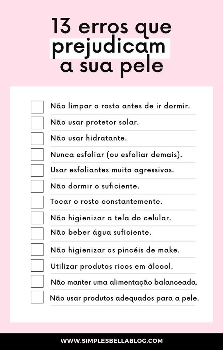 Belleza coisas que prejudicam sua pele🧖‍♀️🥑