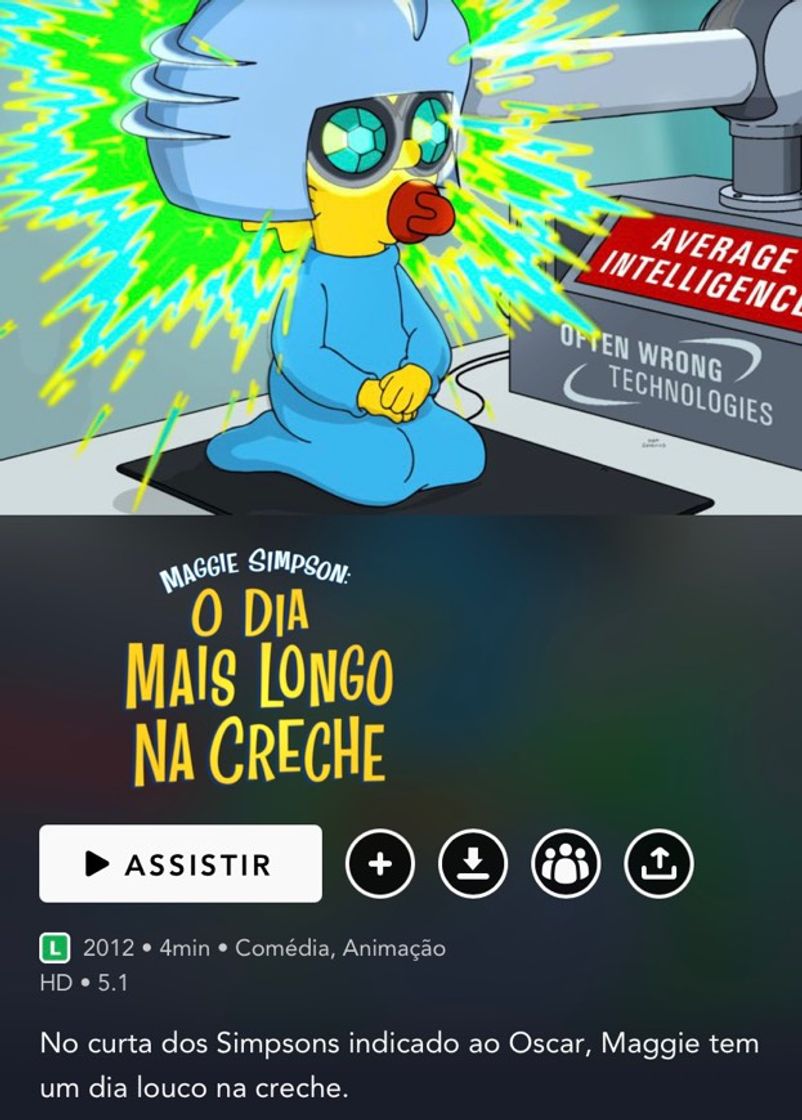 Película curta simpsons