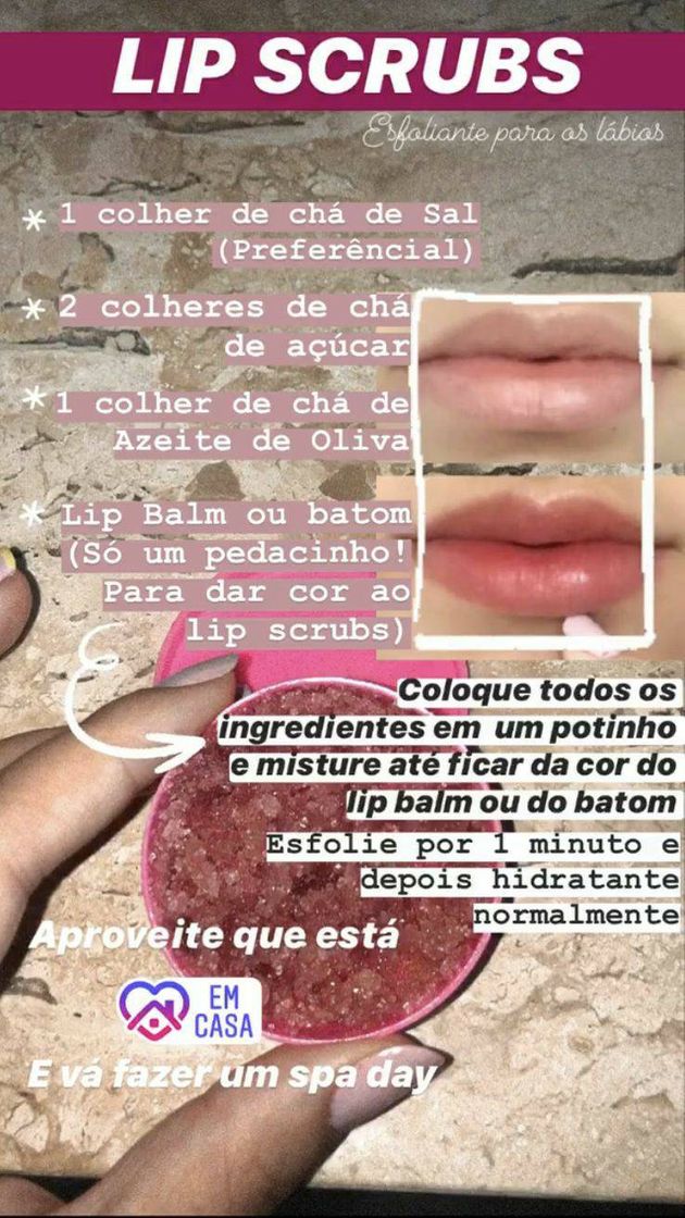 Moda Esfoliante para os lábios