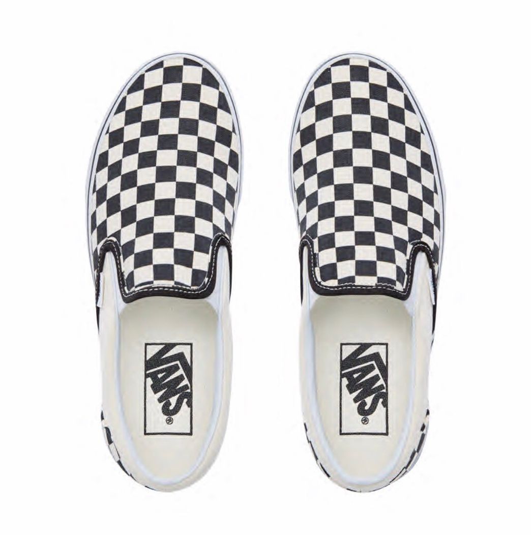 Moda Vans Ténis Checkerboard Classic Slip-On 