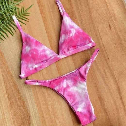 JFan Mujer Traje de Baño Bikini Punto de Onda Ruffle Conjunto de