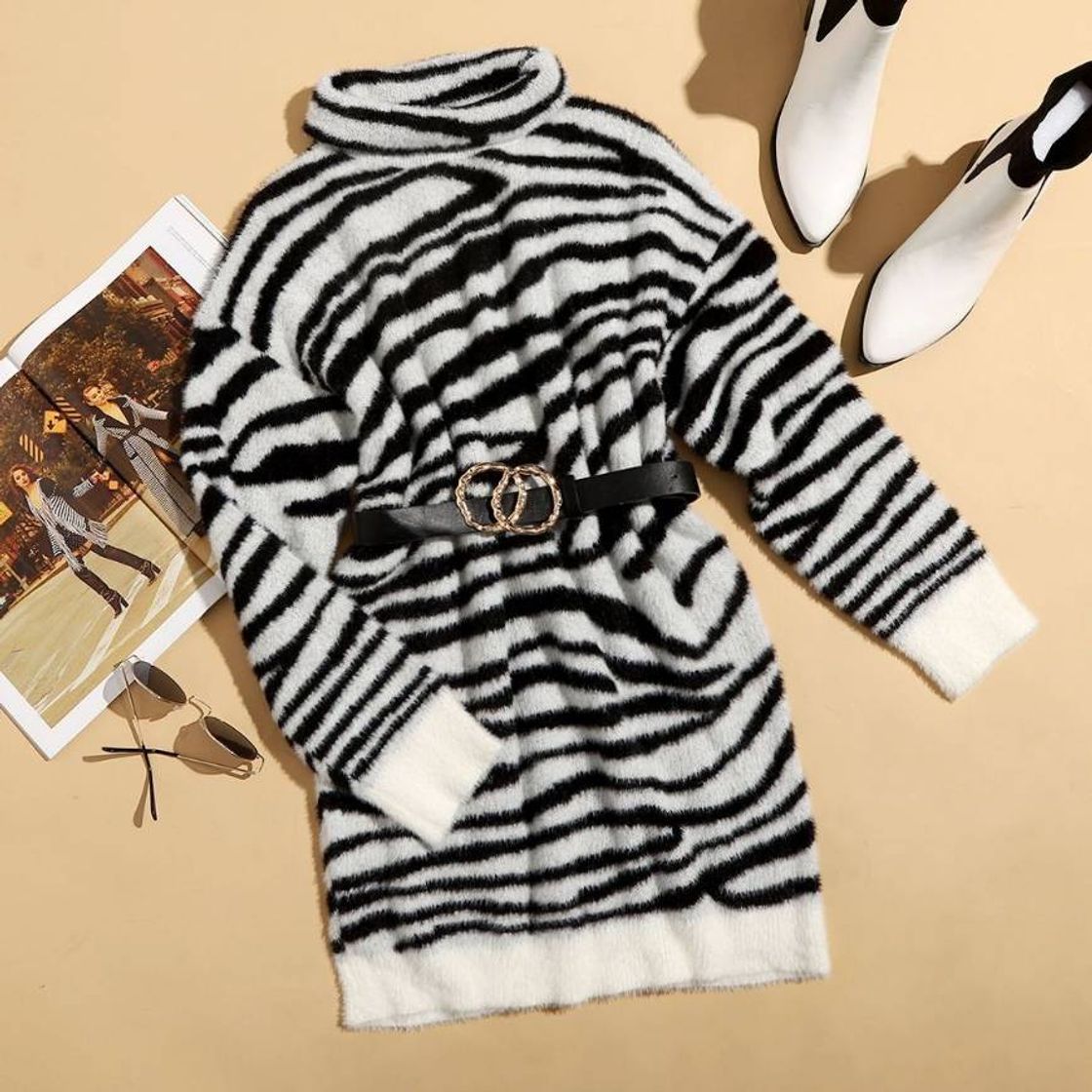 Fashion Vestido estampa zebra❤🦓