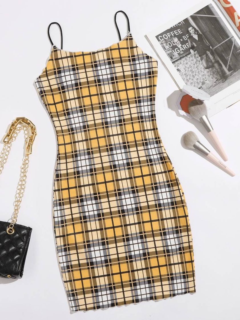 Fashion Vestido amarelo listrado 