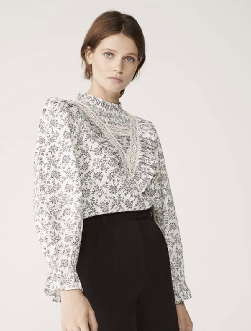 Social Blusa floral bordados