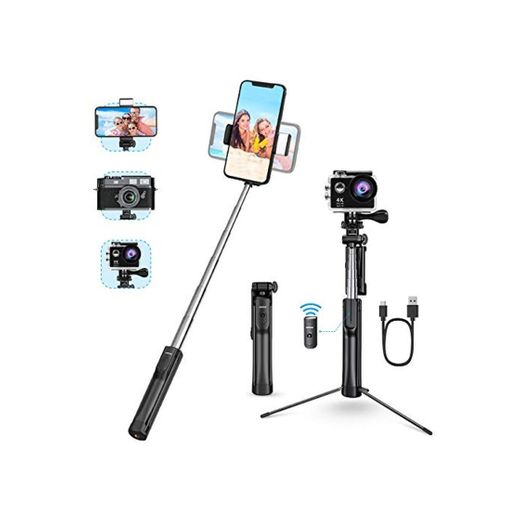 Mpow Palo Selfie Trípode Bluetooth, 3 en 1 Selfie Stick Móvil con