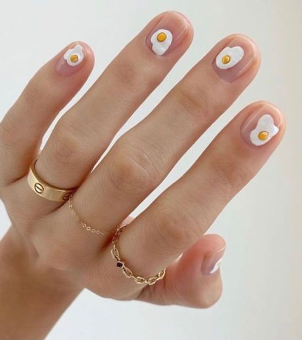 Fashion inspiração de design de unhas 🍳🥚