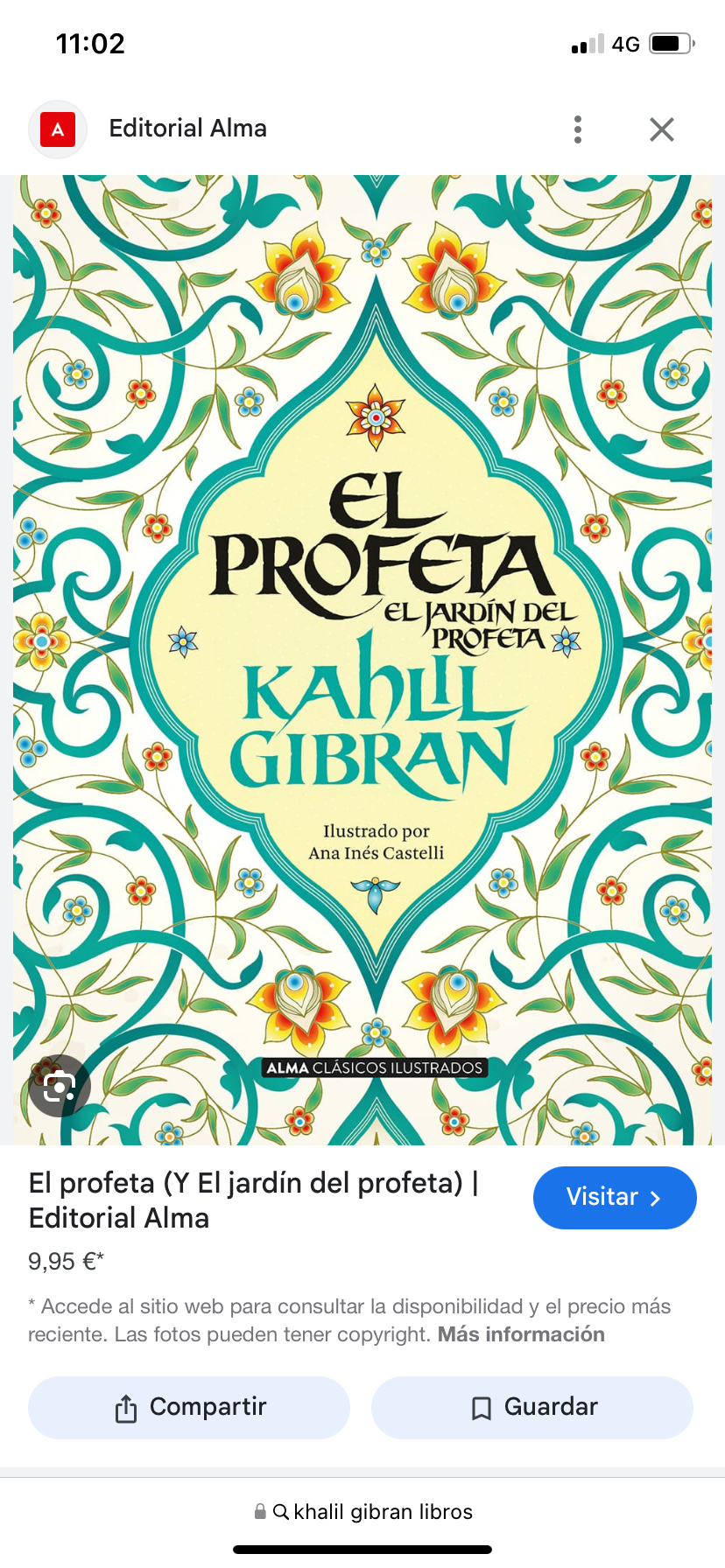 Libro El jardin del profeta