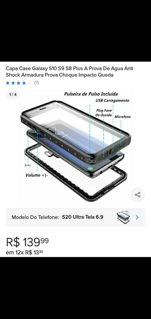 Producto Case celular eu uso já me salvou muito 