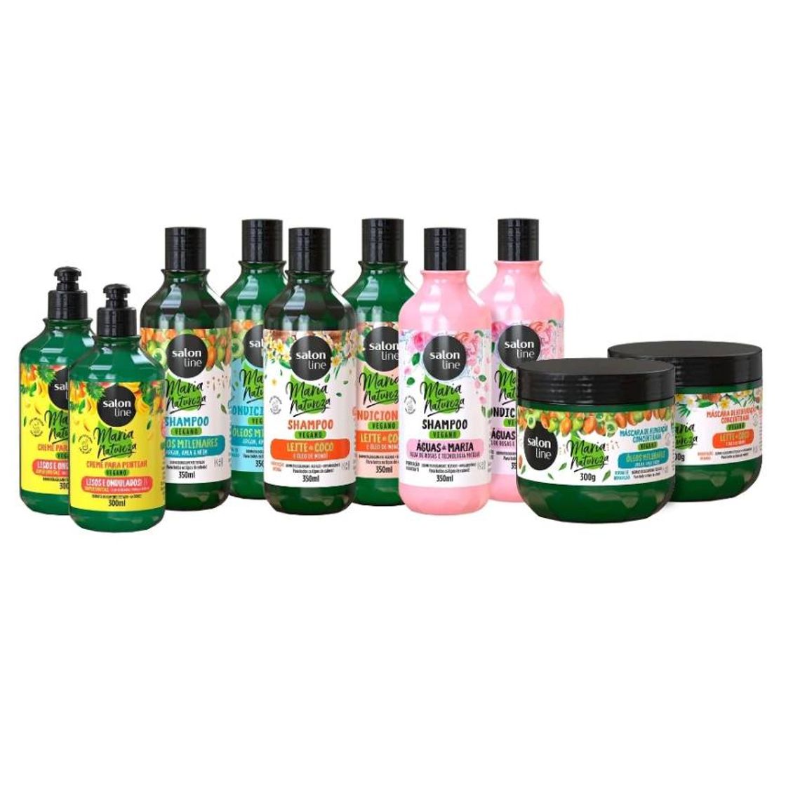 Social Kit Maria Natureza para cabelos lisos e ondulados Salon Line