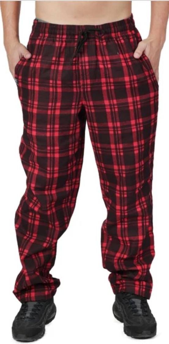 Social Calça xadrez vermelho