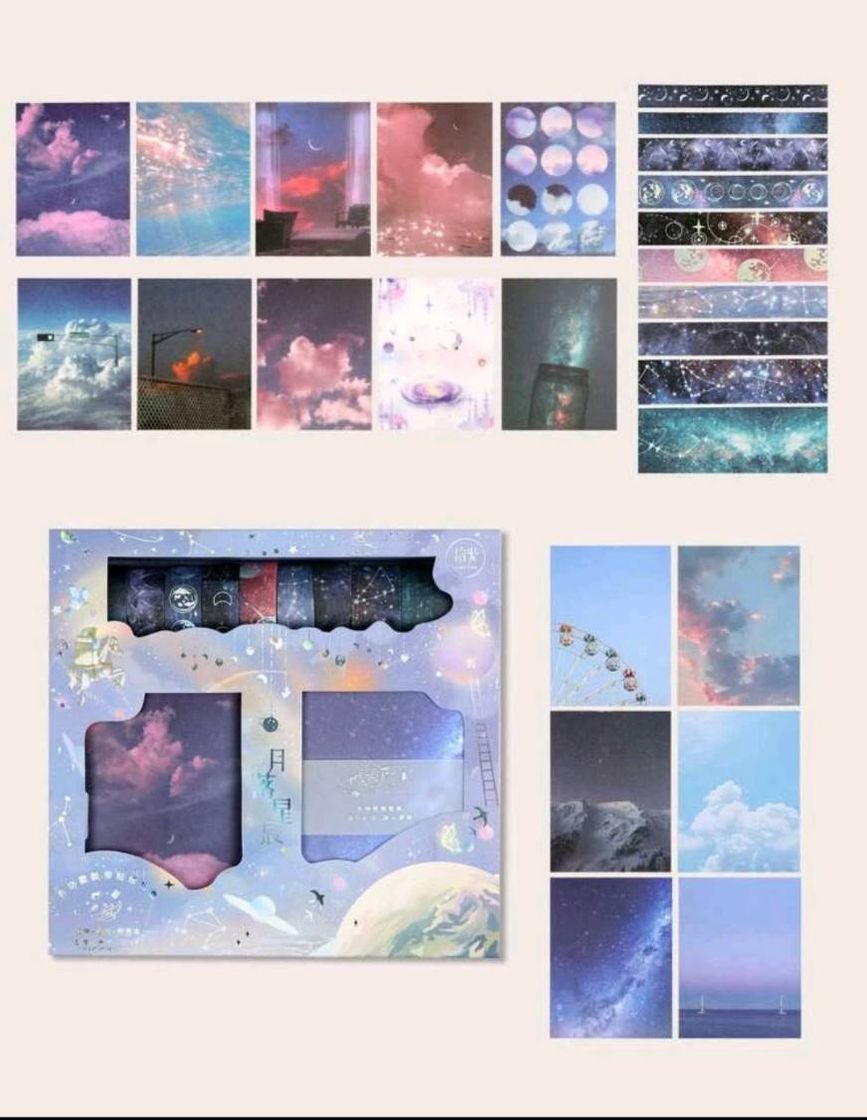 Social Conjunto de fita e adesivos galaxy 