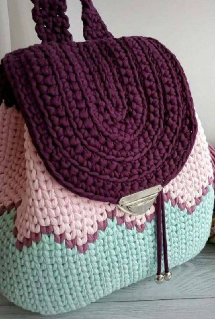 Social Mochila de crochê