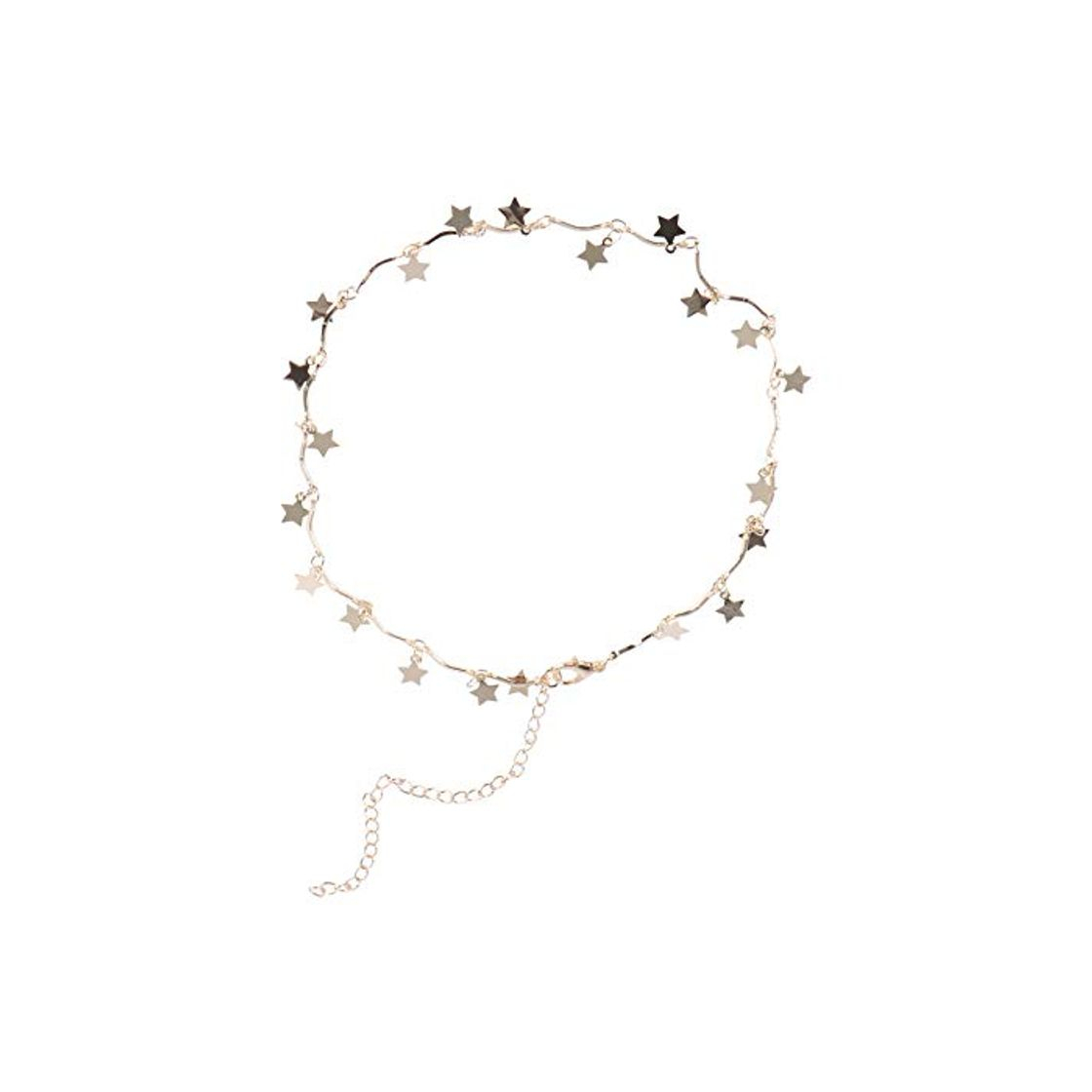 Social FENICAL Collar de gargantilla de mujer Collar de estrella afortunada Cadena de