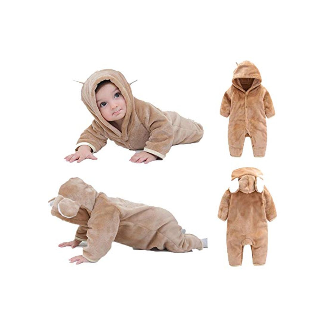 Moda Guy Eugendssg Newborn Baby Winter Clothes Infant Baby Girls Soft Fleece Outwear