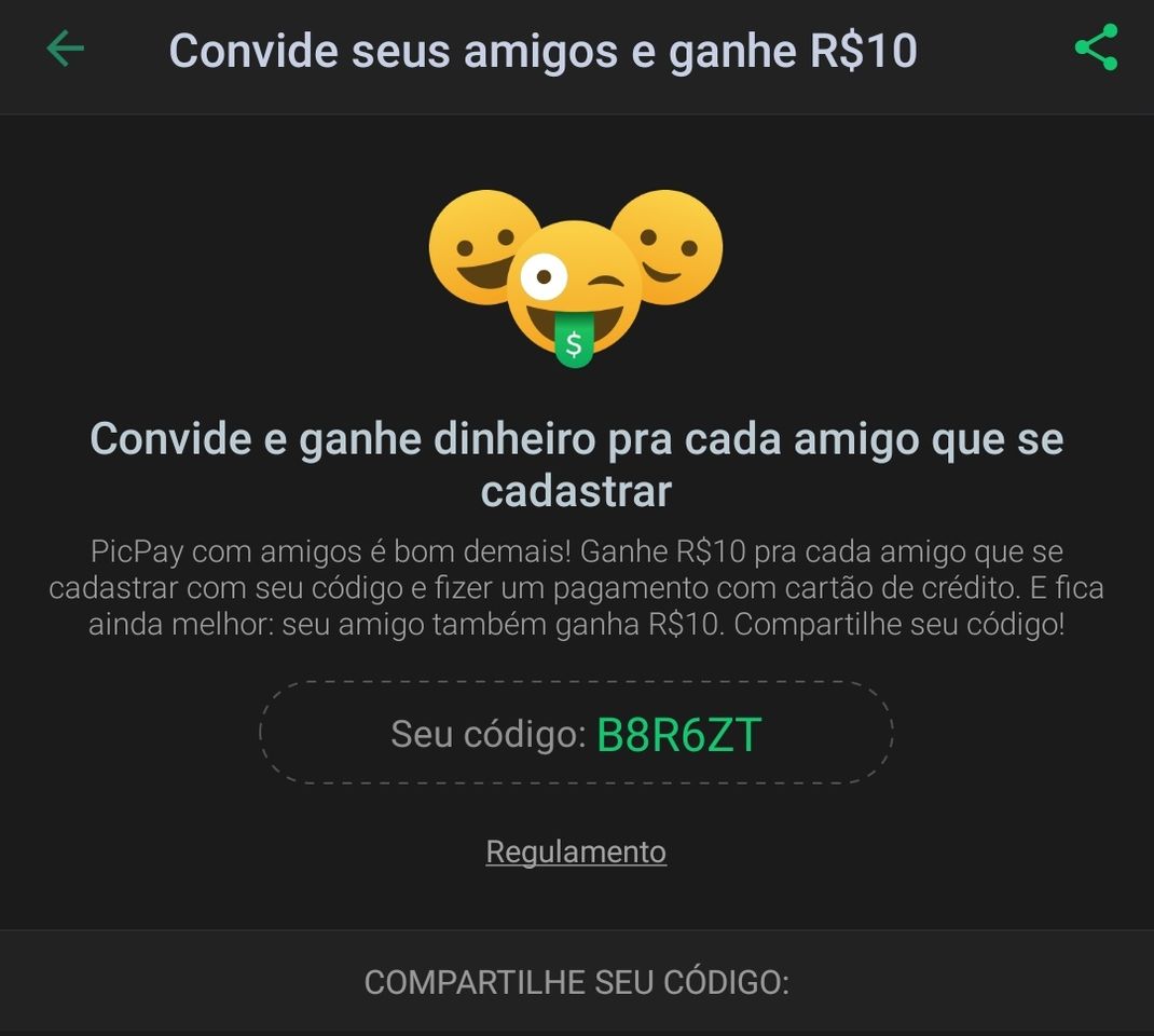 App PicPay Bônus Indicação