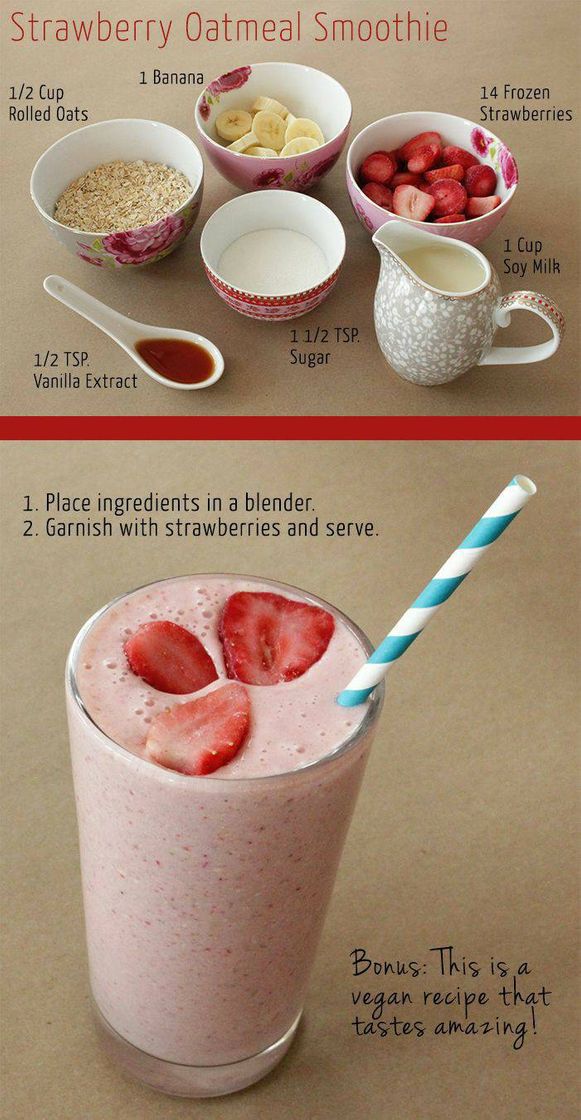 Moda STRAWBERRY OATMEAL BREAKFAST SMOOTHIE