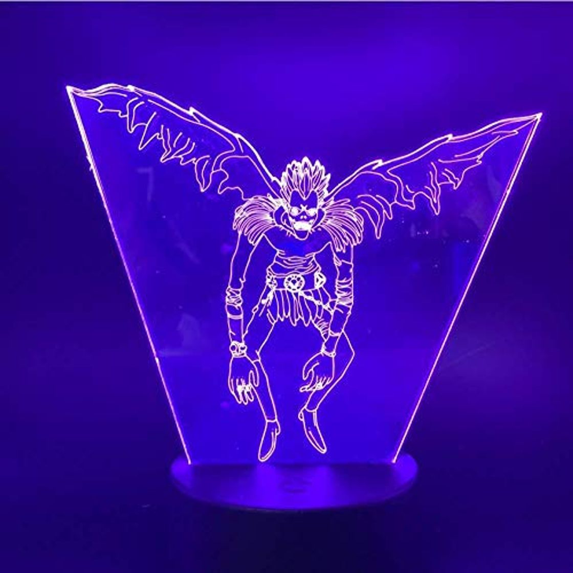 Producto Anime Note Character Ryuk 3D Lámpara de noche de luz que cambia de color Luz decorativa LED para el hogar Dormitorio Ilusión de noche Navidad