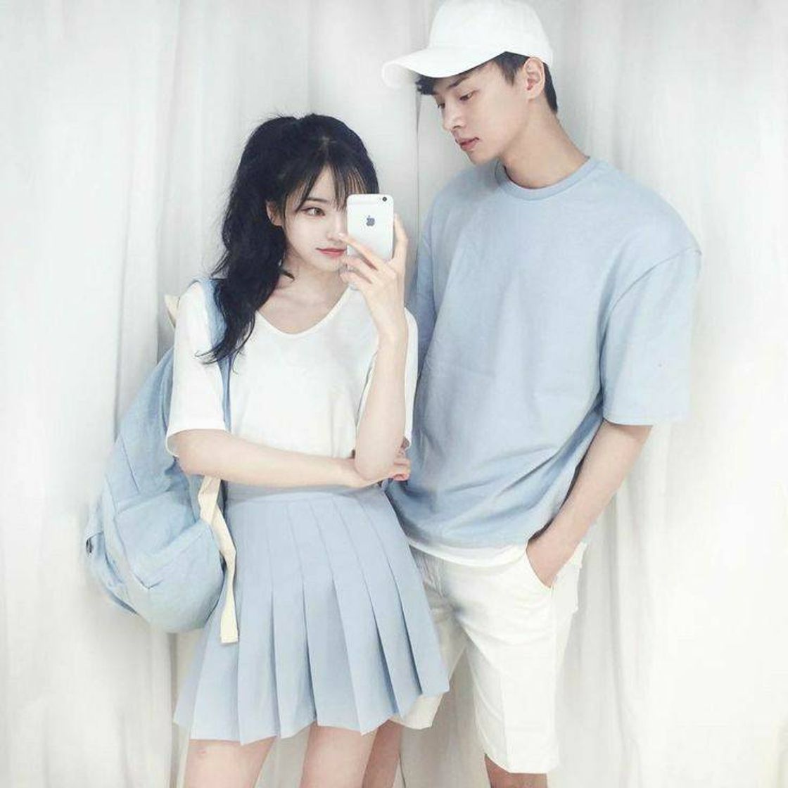 Fashion Casal coreano Combinando 