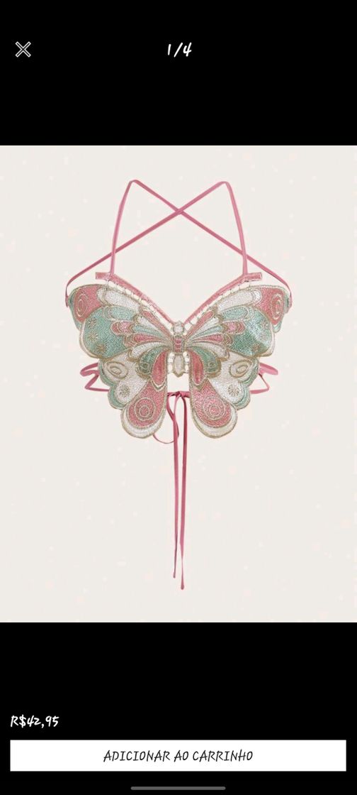 Social Cropped borboleta 
