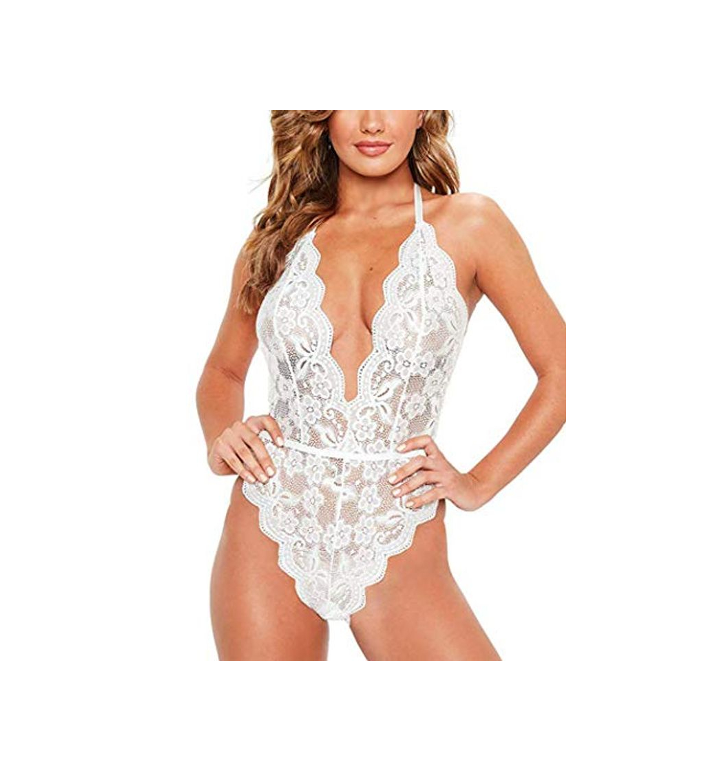 Social UMIPUBO Mujer Ropa Interior Conjunto Ropa de Dormir Encaje Babydoll de Lencería Erotica Pijamas