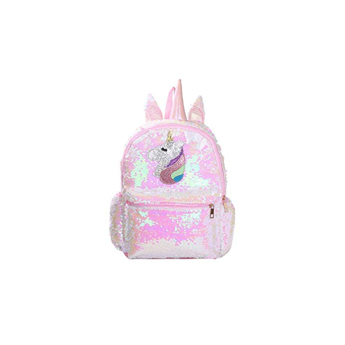 Moda TENDYCOCO Mochila de Unicornio Mochila de Lentejuelas Reversible Linda Mochila de Lentejuelas Flip para niñas