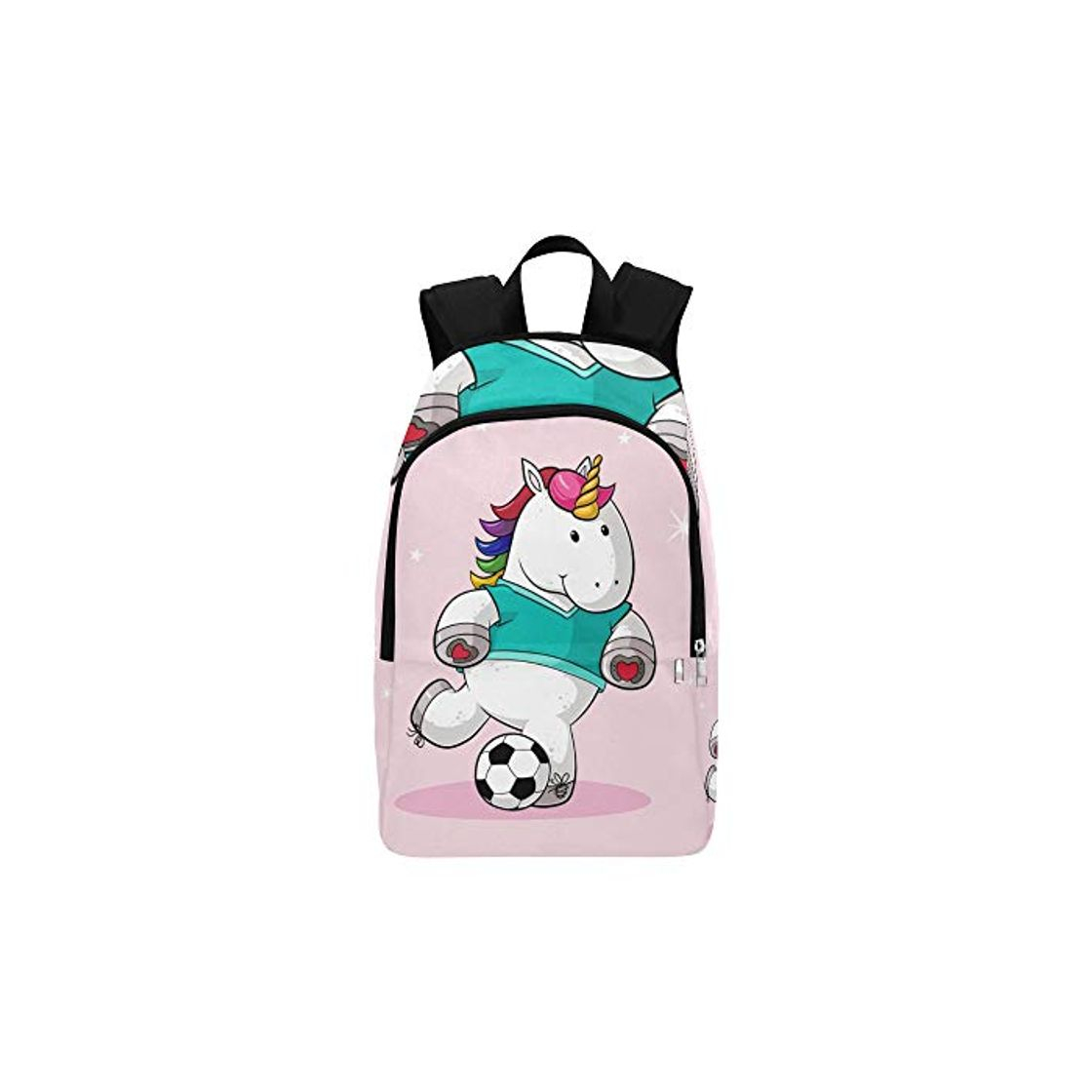 Fashion Bolsas Deportivas para niñas Unicornio de Dibujos Animados Jugar al fútbol Bolsas clásicas Resistentes al Agua duraderas para Viajes Crossbody Casual Bag Water Hike Bag Hombre Bag Casual