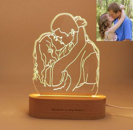 Luminária de foto 3D personalizada