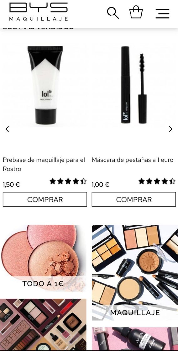 Social Bys Maquillaje : Cosméticos y maquillaje barato desde € 1