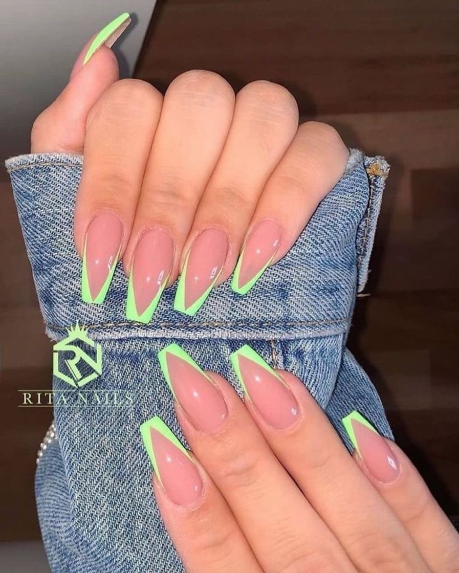 Fashion nail design neon