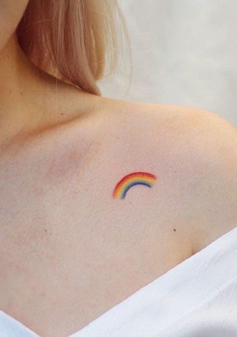 Fashion rainbow tattoo