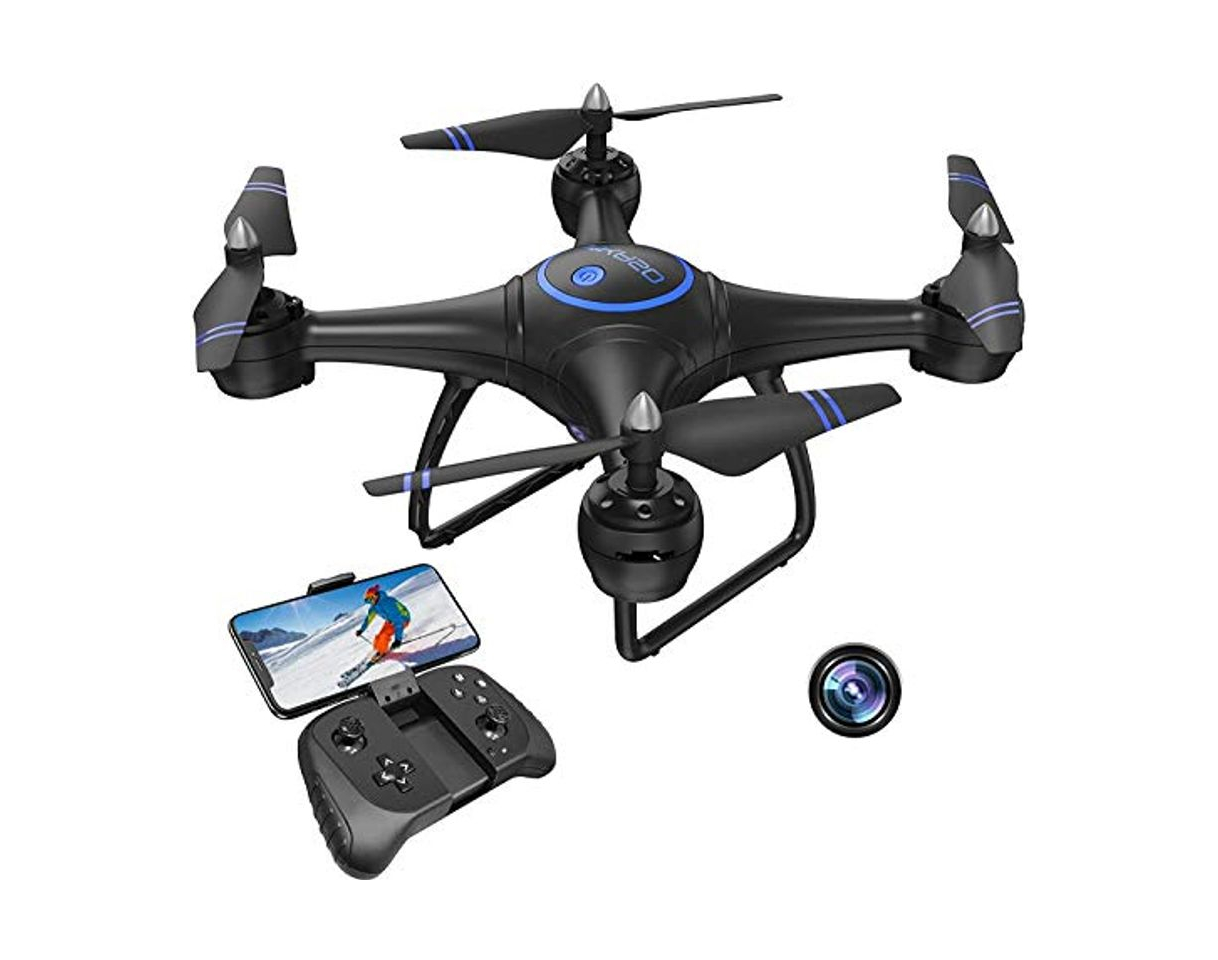 Product AKASO Drone con Cámara 1080P HD con WiFi FPV LED Control Remoto Modo sin Cabeza Volteos 3D Estabilización de Altitud RC Quadcopter Drone para Niños Principiantes Adultos