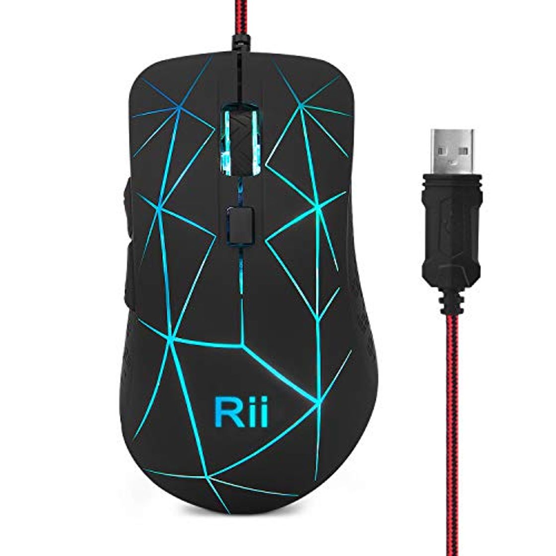 Product Rii RM106 Ratón ergonómico óptico con Cable USB