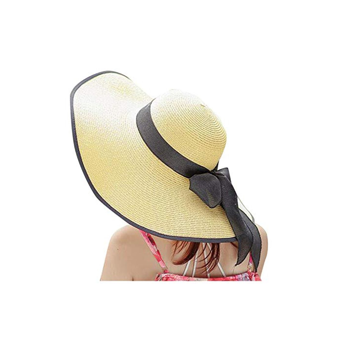 Fashion Sun Tiene Women Big Brim SSun Floppy Wide Brim Tienes New Bowknot