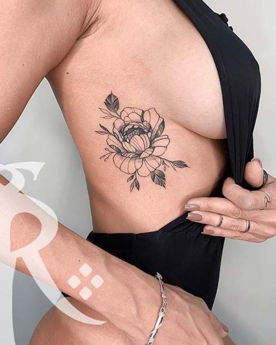 Fashion Tatuagem de flor 