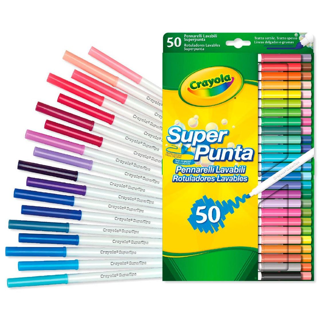 Fashion Crayola Supertips, pack 50 rotuladores