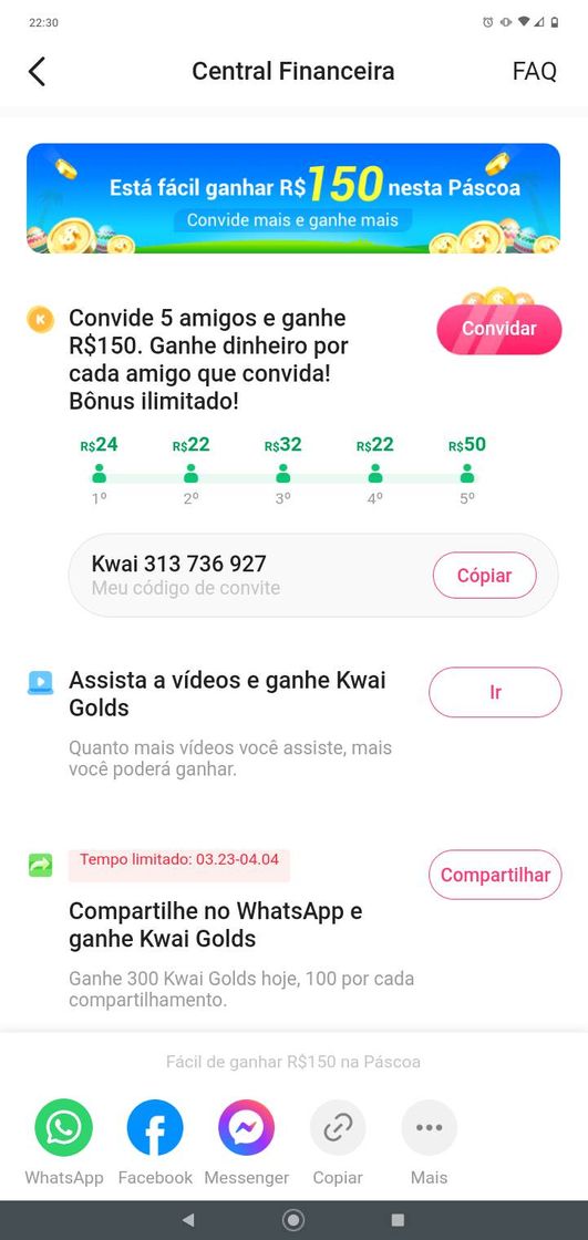 Videogames Gente corre para baixar o kwai eles tão dando 150,00 reais 