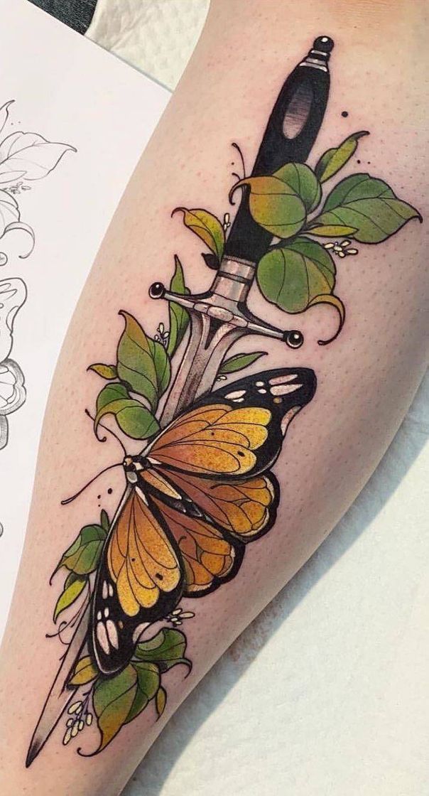 Fashion Tatuagem borboleta