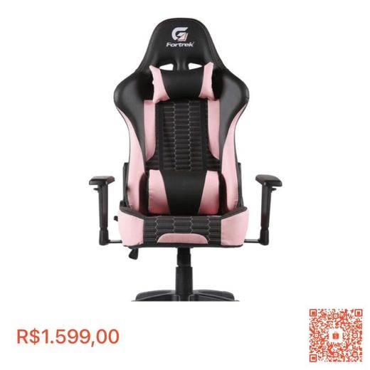 Cadeira Gamer Cruiser Preta/rosa Fortrek